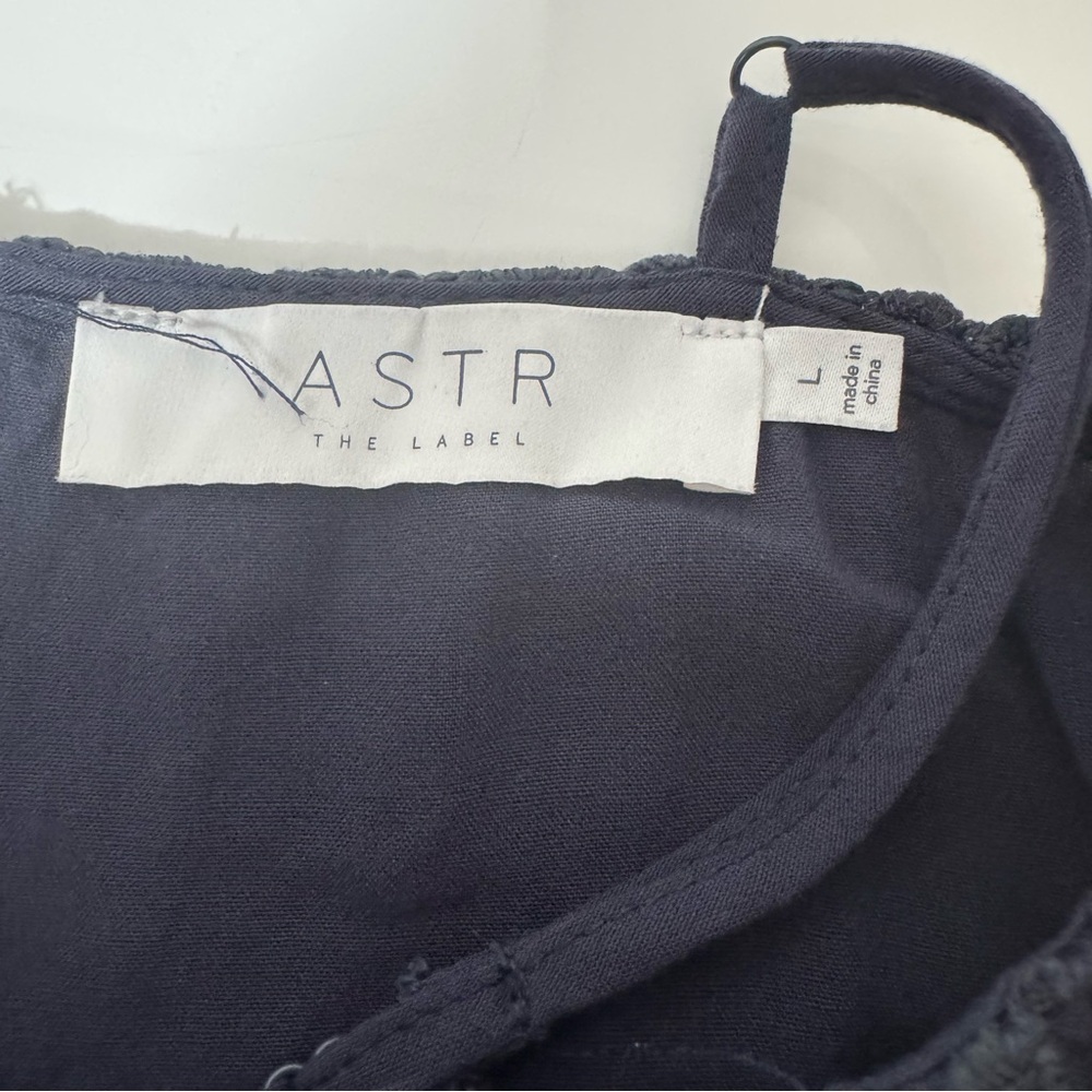Astr Blue Midi Dress Halter Neckline Fit and Flare - Picture 4 of 8